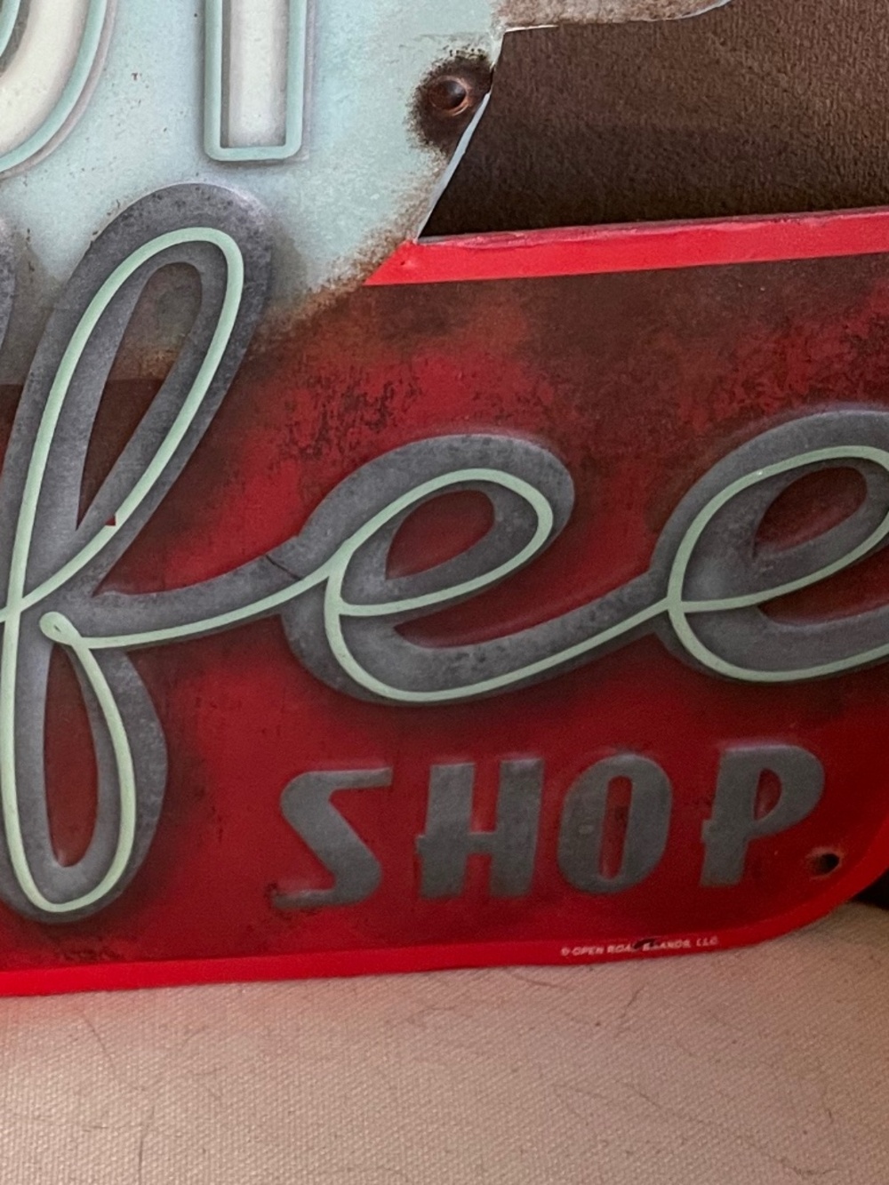 50's Vintage Style Coffee Shop Tin Wall Sign - Picture 6 of 9